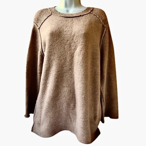 ZARA KNIT Sweater Tunic OVERSIZED  Exposed Seams - Picture 9 of 12